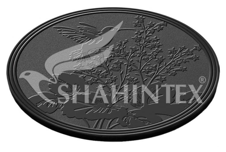 Мобильная садовая плитка-коврик SHAHINTEX SH T002 круглый d-30 черный