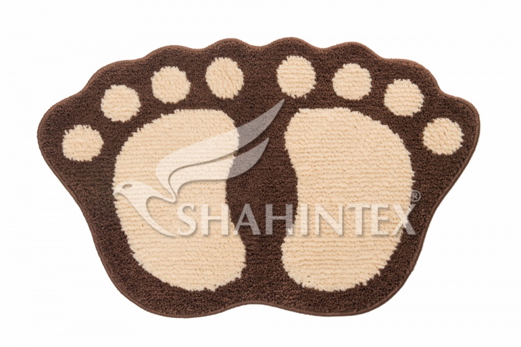 Коврик SHAHINTEX ЛАПКИ MICROFIBER совмещенные 50*80 коричневый 34 - 2