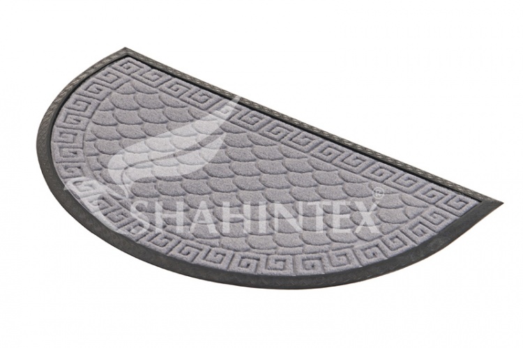 Коврик придверный влаговпитывающий SHAHINTEX МХ10S 45*75 (полукруглый) серый