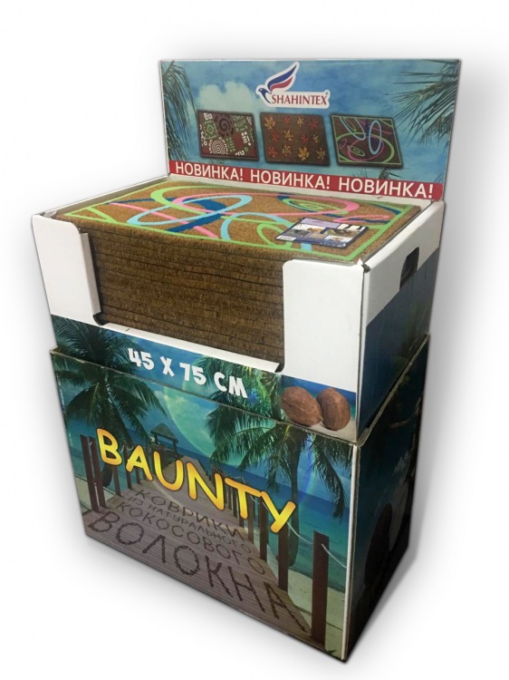 Промо-выставочный стенд для придверных ковриков с кокосом SHAHINTEX BAUNTY 45*75 assorty