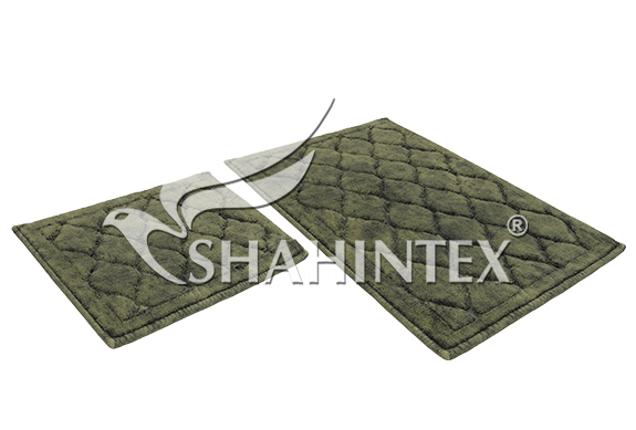 Набор хлопковых ковриков SHAHINTEX BAMBOO LUX 60*100+60*50 хаки 73