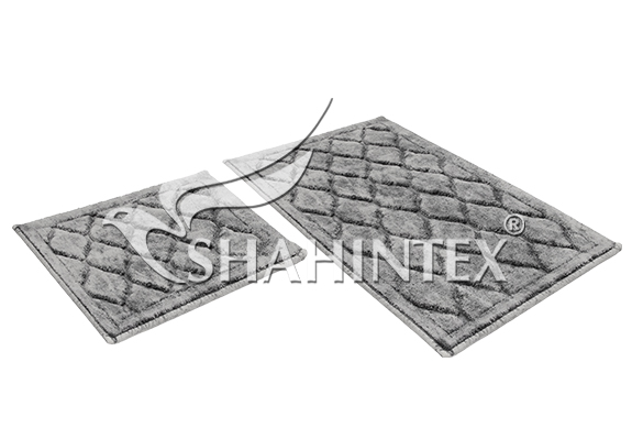 Набор хлопковых ковриков SHAHINTEX BAMBOO LUX 60*100+60*50 серый 50