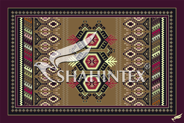 Коврик влаговпитывающий SHAHINTEX DIGITAL PRINT (09) «Ацтек» 60*90