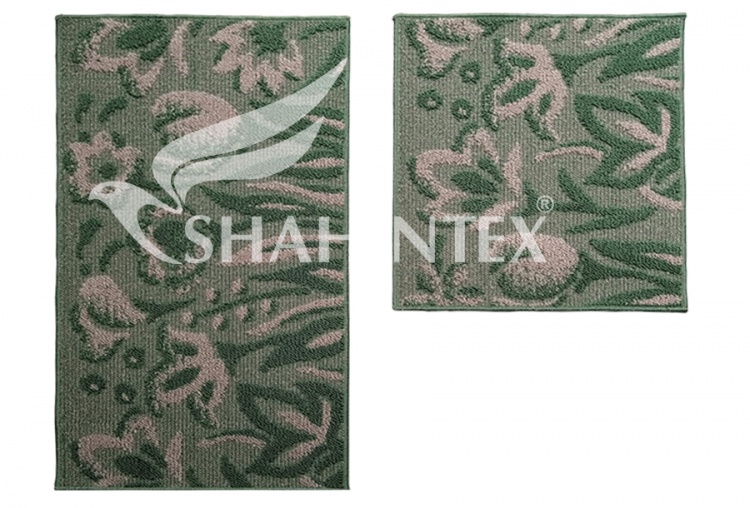 Набор ковриков SHAHINTEX LOOP ITALIANO 50*80+50*50 «цветы» зеленый 52