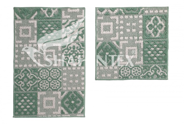 Набор ковриков SHAHINTEX LOOP ITALIANO 50*80+50*50 «мозаика» зеленый 52