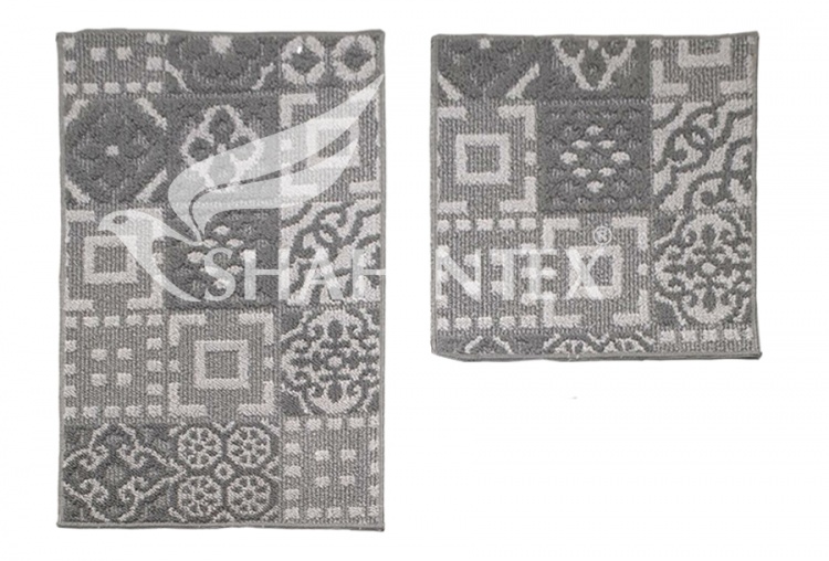Набор ковриков SHAHINTEX LOOP ITALIANO 50*80+50*50 «мозаика» серый 50