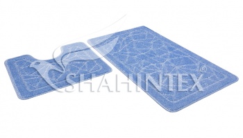 Набор ковриков SHAHINTEX РР 50*80+50*50 001 голубой 11