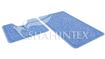 Набор ковриков SHAHINTEX РР 50*80+50*50 003 голубой 11