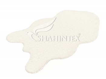 Коврик меховой шкура SHAHINTEX 50х88 белый кролик 10