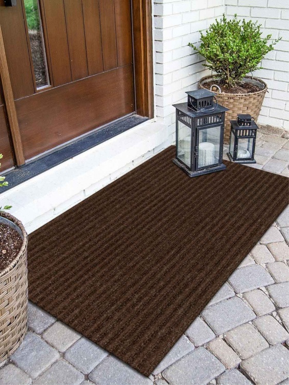 Коврик придверный влаговпитывающий icarpet Ребристый ТПР 50х80 брауни 04 - 2