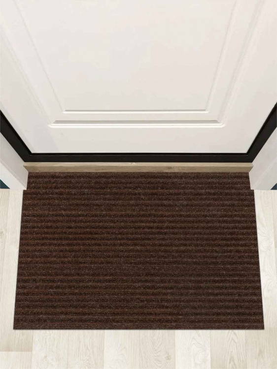 Коврик придверный влаговпитывающий icarpet Ребристый ТПР 50х80 брауни 04 - 3