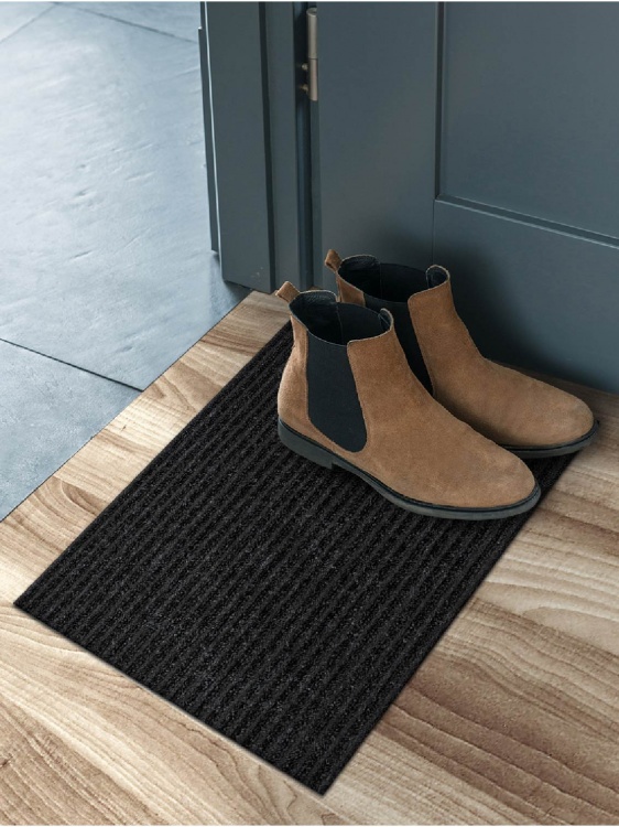 Коврик придверный влаговпитывающий icarpet Ребристый ТПР 40х60 антрацит 03 - 2