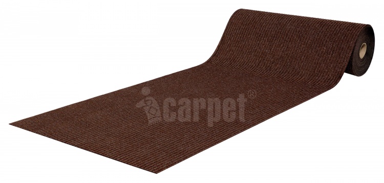 Коврик-дорожка придверный влаговпитывающий icarpet Ребристый ТПР 80х1500 брауни 04