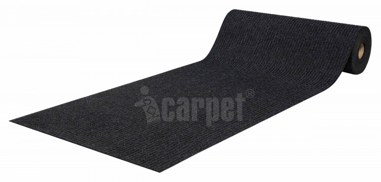 Коврик-дорожка придверный влаговпитывающий icarpet Ребристый ТПР 200х1500 антрацит