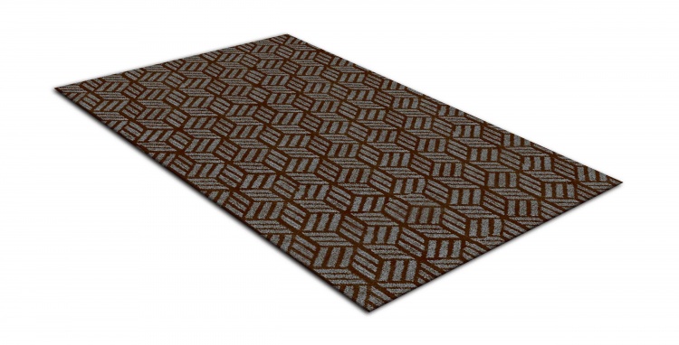 Коврик придверный влаговпитывающий SHAHINTEX Жаккард ТПР 60х120 мокко 02 S