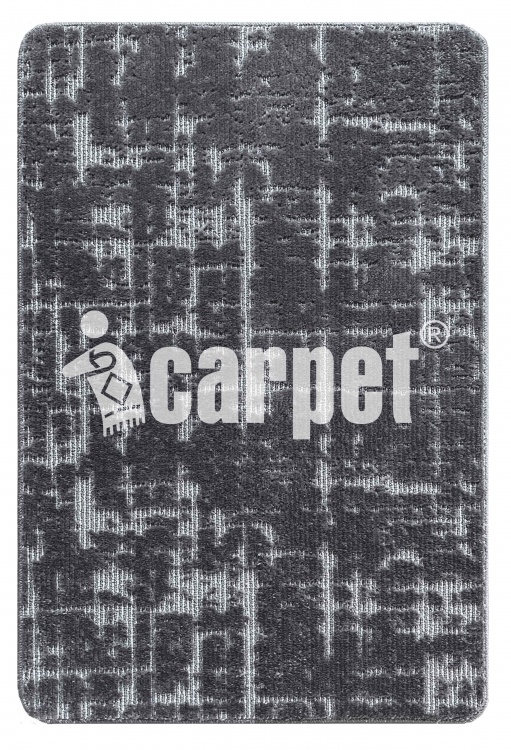 Коврик АРТ icarpet «Гранж» 80х120 серый 50 S