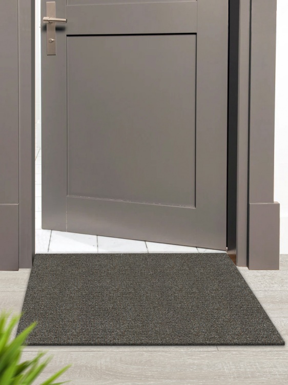 Коврик придверный влаговпитывающий SHAHINTEX Тафтинг ТПР 50х80 коричнево-серый гранит 02