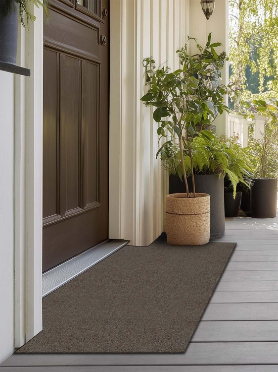 Коврик придверный влаговпитывающий SHAHINTEX Тафтинг ТПР 60х120 коричнево-серый гранит 02 S - 3