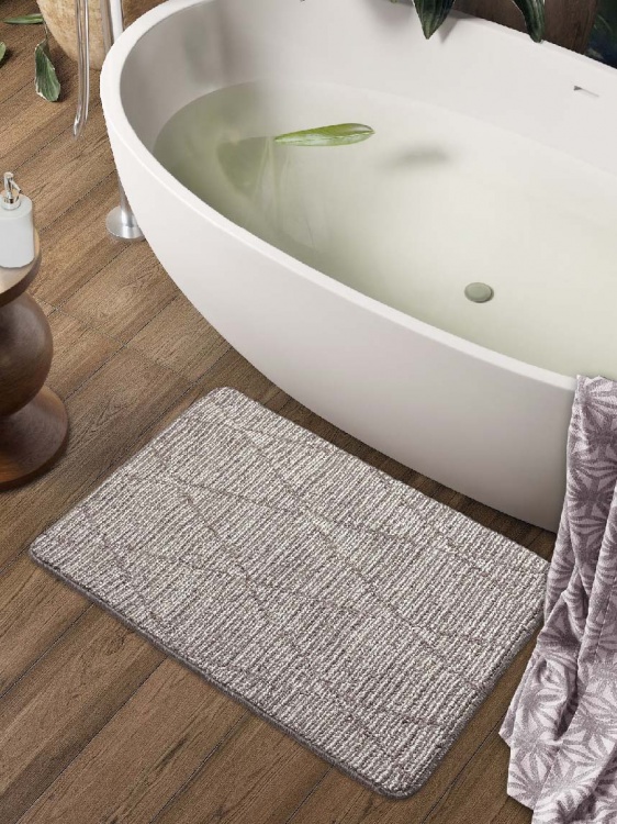 Коврик БУКЛЕ icarpet «Кристалл» 60х100 мокко с молоком 80 S - 3