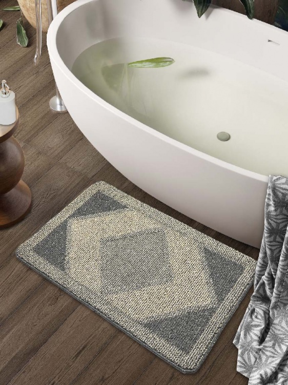 Коврик БУКЛЕ icarpet «Гармония» 60х100 серо-бежевый 50 - 3