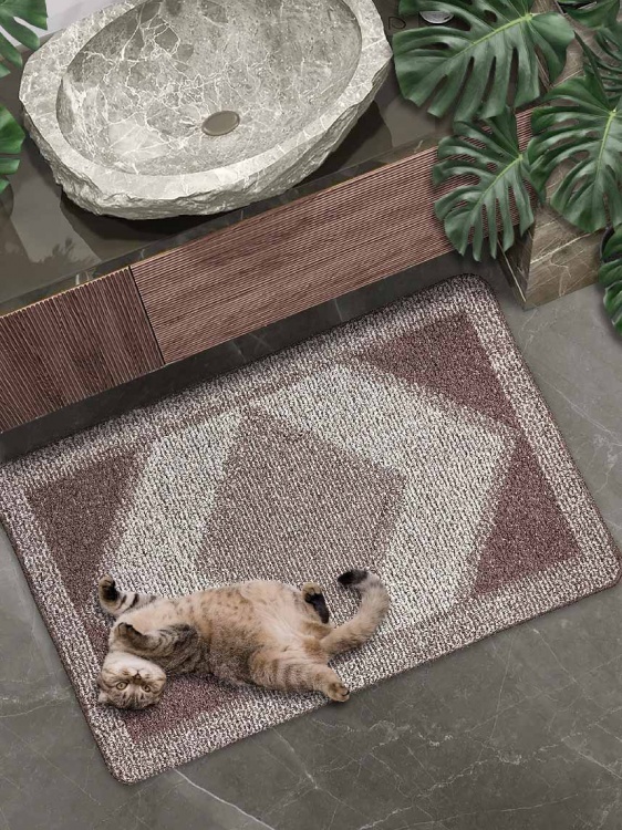 Коврик БУКЛЕ icarpet «Гармония» 60х100 мокко с молоком 80 - 2