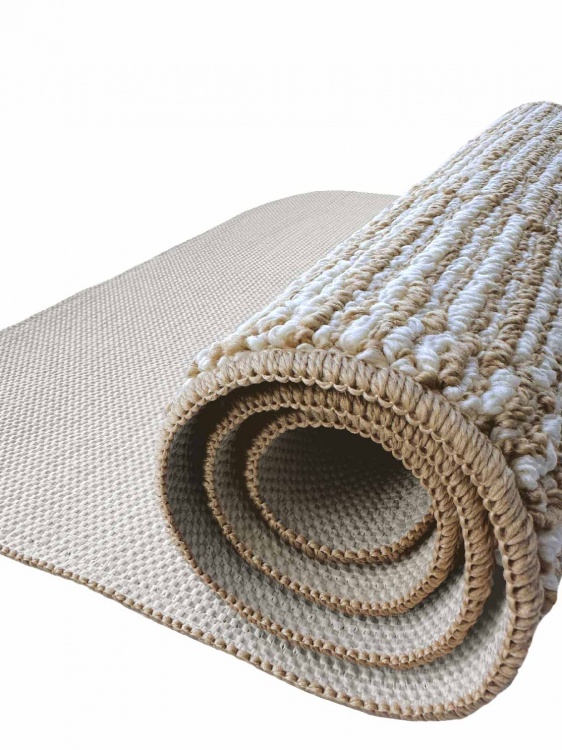 Коврик БУКЛЕ icarpet «Геометрия» 60х100 бисквитно-кремовый 7 S - 4