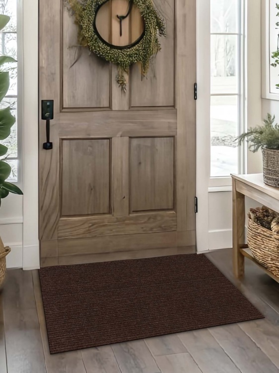Коврик придверный влаговпитывающий icarpet Ребристый ТПР 60х90 брауни 04 - 4