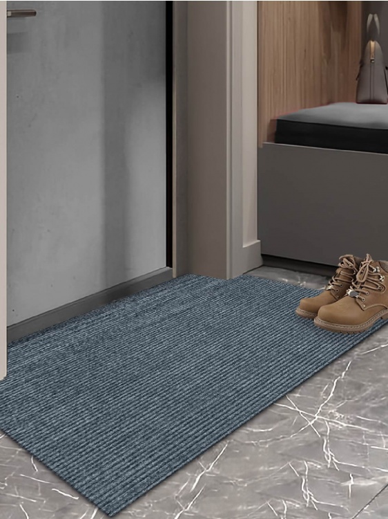 Коврик придверный влаговпитывающий icarpet Ребристый ТПР 80х120 графит 01 - 3