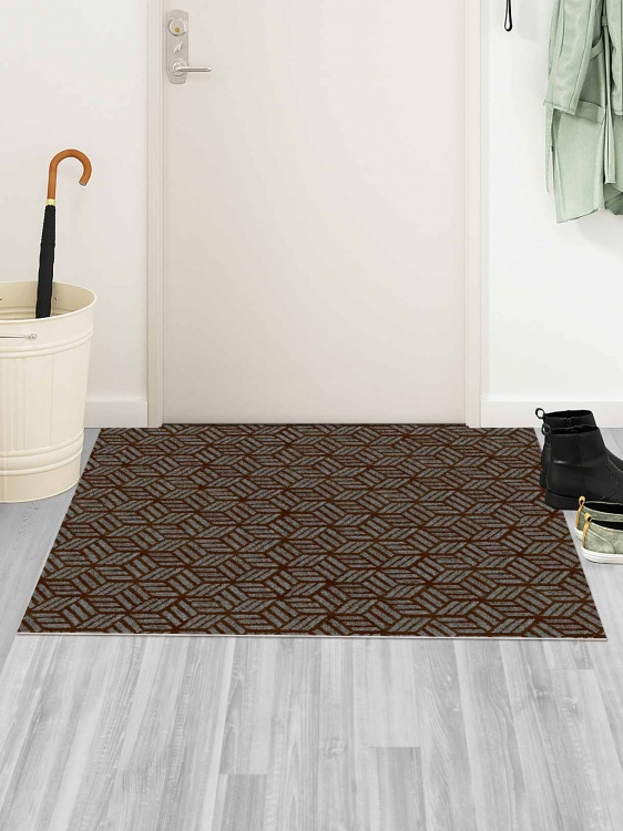 Коврик придверный влаговпитывающий SHAHINTEX Жаккард ТПР 80х120 мокко 02 - 5
