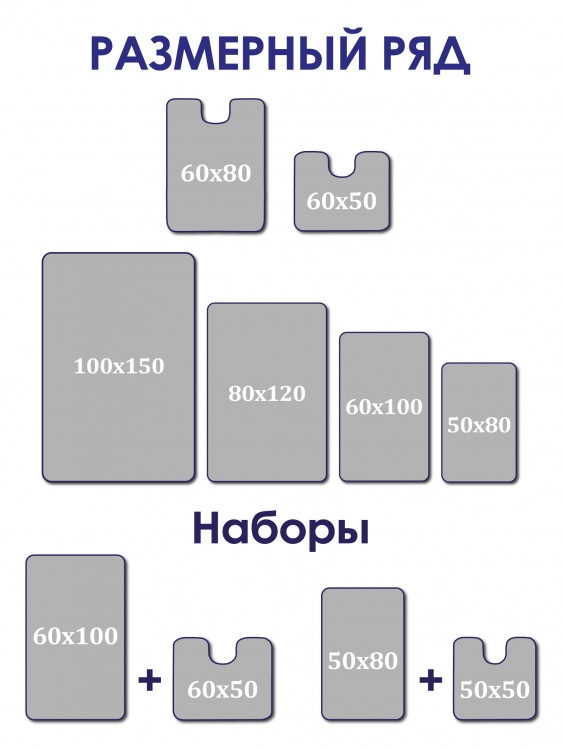 Коврик SHAHINTEX РР 100х150 003 голубой 11 S - 6