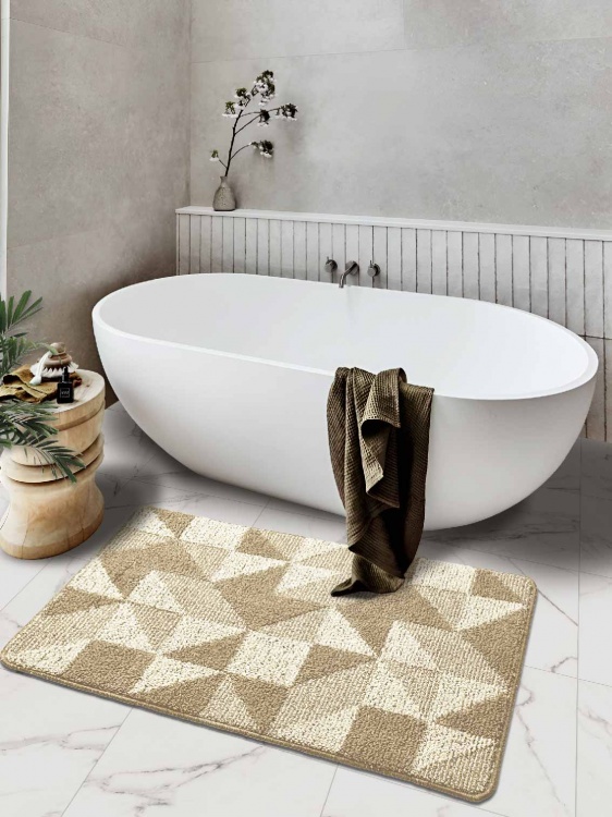 Коврик БУКЛЕ icarpet «Геометрия» 80х120 бисквитно-кремовый 7 S - 3