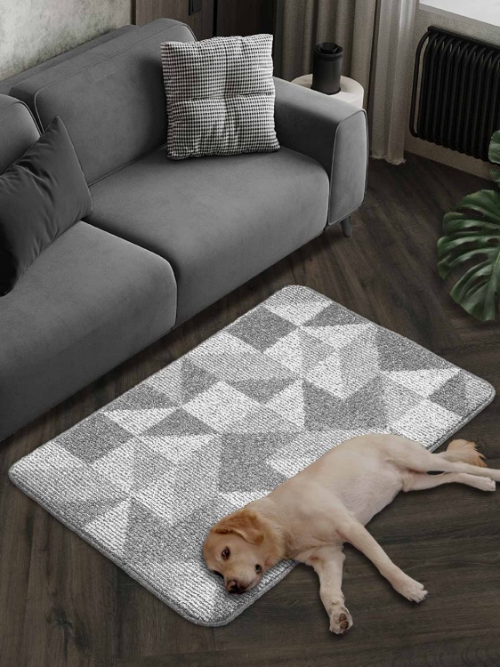 Коврик БУКЛЕ icarpet «Геометрия» 80х120 пепельно-серый 74 S - 3