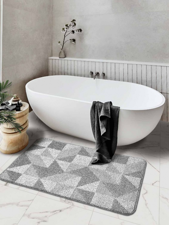 Коврик БУКЛЕ icarpet «Геометрия» 80х120 пепельно-серый 74 S - 4