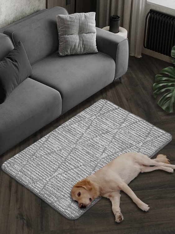 Коврик БУКЛЕ icarpet «Кристалл» 80х120 пепельно-серый 74 S - 3