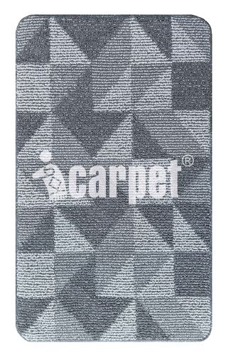 Коврик БУКЛЕ icarpet «Геометрия» 100х150 пепельно-серый 74 S