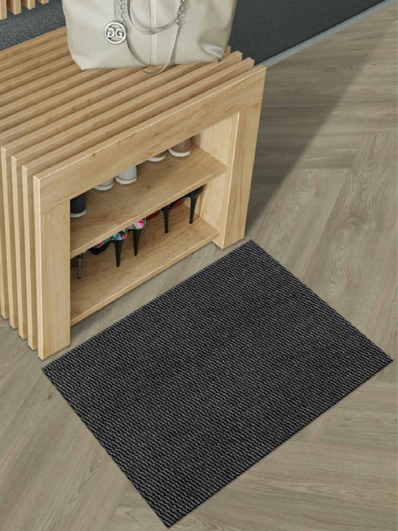 Коврик вырезной МЕЛАНЖ 40х60 серый с чёрным - 4