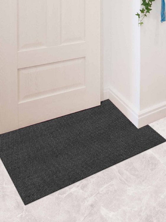 Коврик вырезной МЕЛАНЖ 60х90 серый с чёрным S - 3