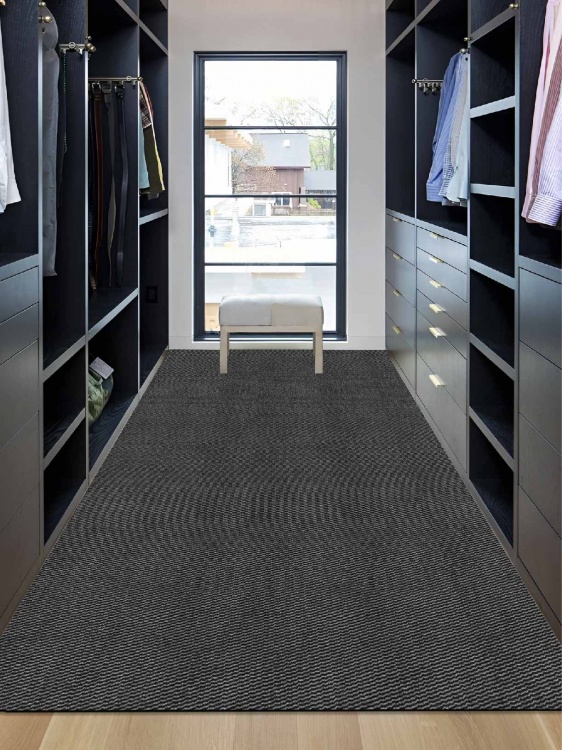 Коврик вырезной МЕЛАНЖ 120х300 серый с чёрным S - 3