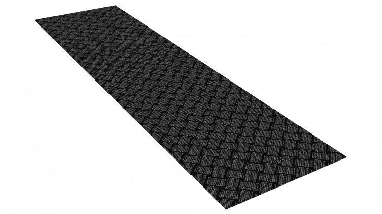 Коврик SHAHINTEX БЕРЕСТА 60х200 серый 01 S