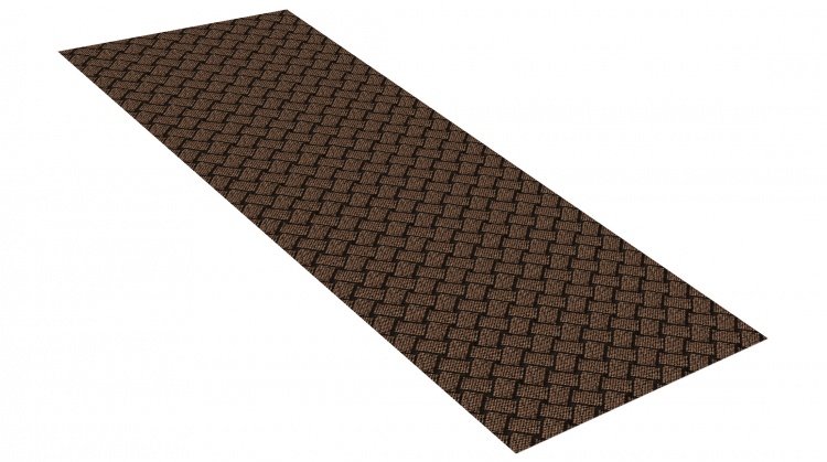 Коврик SHAHINTEX БЕРЕСТА 80х200 коричневый 02 S