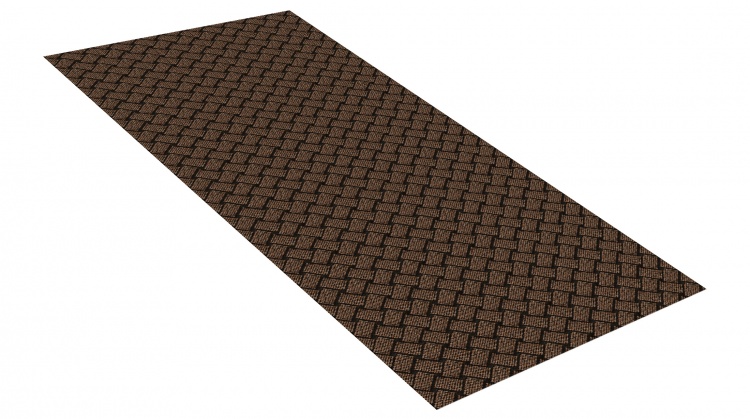 Коврик SHAHINTEX БЕРЕСТА 100х200 коричневый 02 S