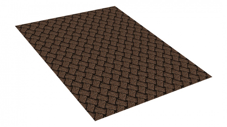 Коврик SHAHINTEX БЕРЕСТА 100х120 коричневый 02 S