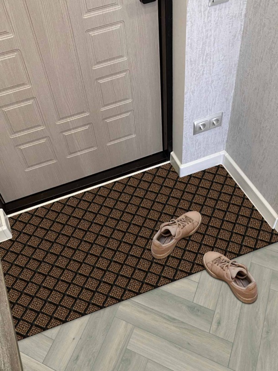 Коврик влаговпитывающий ДИАМАНТ 60х100 коричневый 02 S - 4