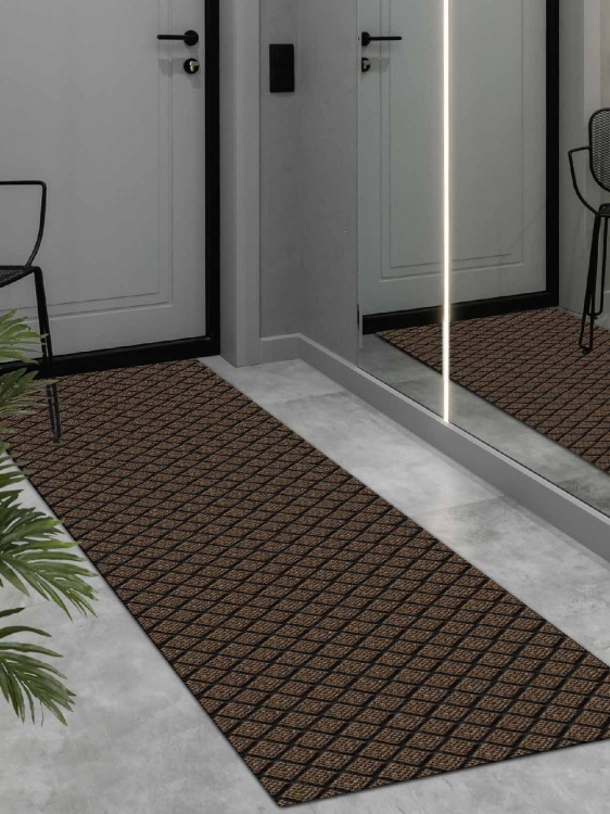 Коврик влаговпитывающий ДИАМАНТ 60х200 коричневый 02 S - 3