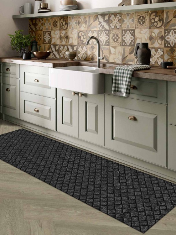 Коврик влаговпитывающий ДИАМАНТ 60х200 серый 01 S - 3