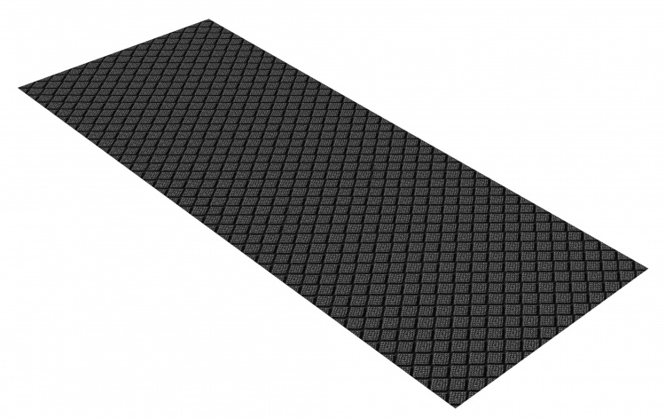 Коврик влаговпитывающий ДИАМАНТ 80х200 серый 01 S