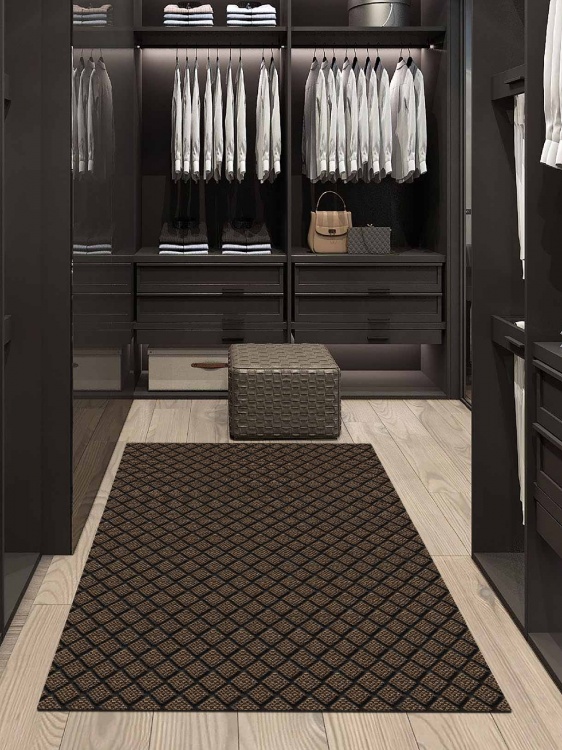 Коврик влаговпитывающий ДИАМАНТ 100х120 коричневый 02 S - 3