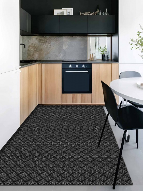 Коврик влаговпитывающий ДИАМАНТ 100х200 серый 01 S - 2