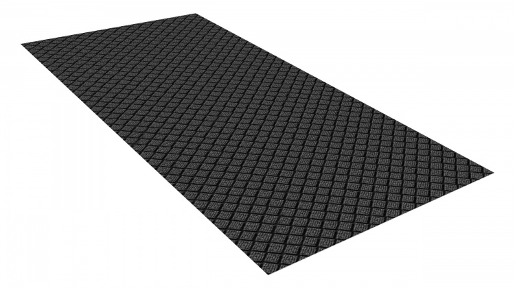 Коврик влаговпитывающий ДИАМАНТ 100х200 серый 01 S