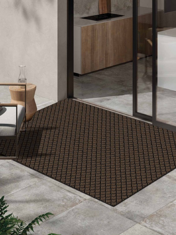 Коврик влаговпитывающий ДИАМАНТ 150х200 коричневый 02 S - 3